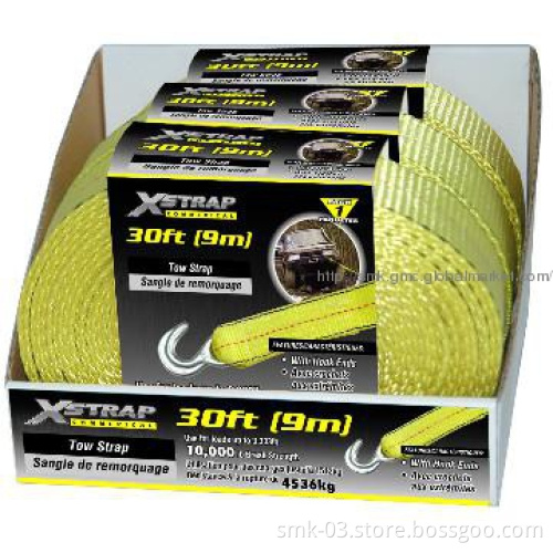 2\"X30\' Tow Straps Heavy duty 10000lbs PES webbing